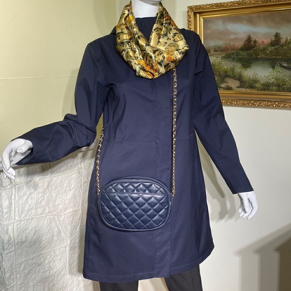 Laura Scott Quilted Faux Leather Chain Strap Cross Body Bag